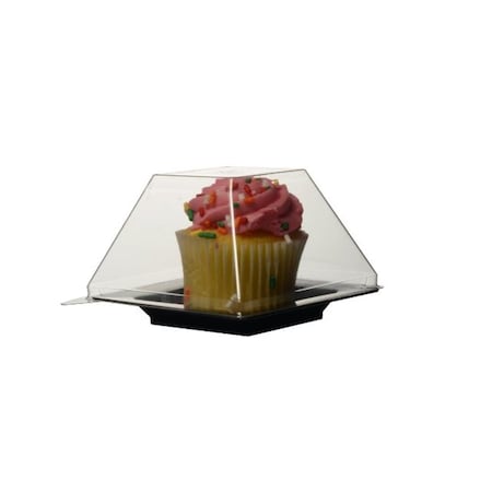 Clear 3 In. X 3 In. Serving Tray PET Lid